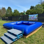 piscine pour chien carrée canidefit bleu foncé