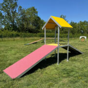 Obstacle avec toit - Gamme Agiloisirs - Canidefit : vue de arrière