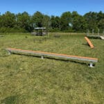 Poutre d'équilibre - Gamme Agiloisirs - Canidefit : Vue de côté